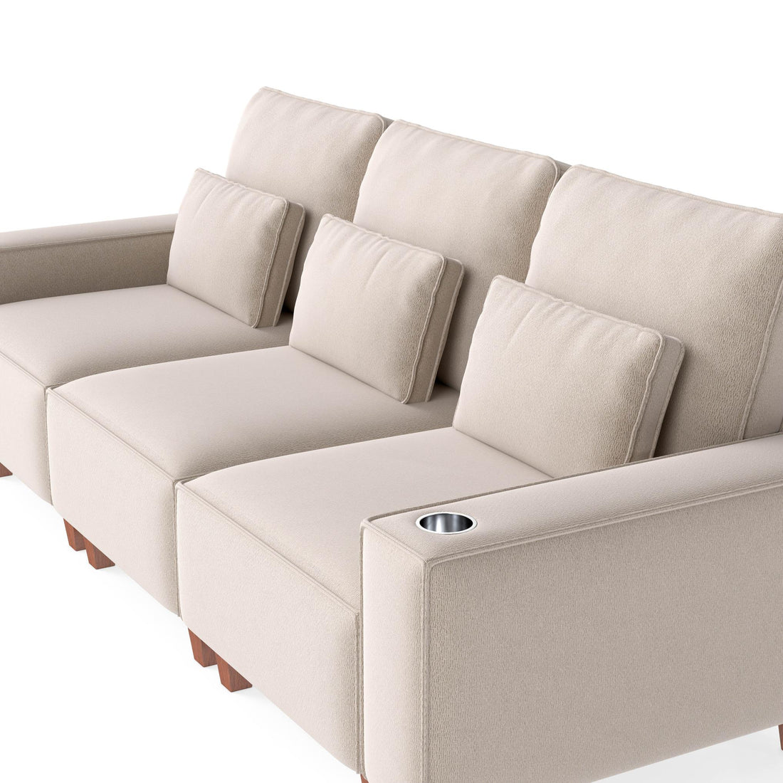 Sectional Sofa with Cup Holder for Living Room,Apartment,Bedroom