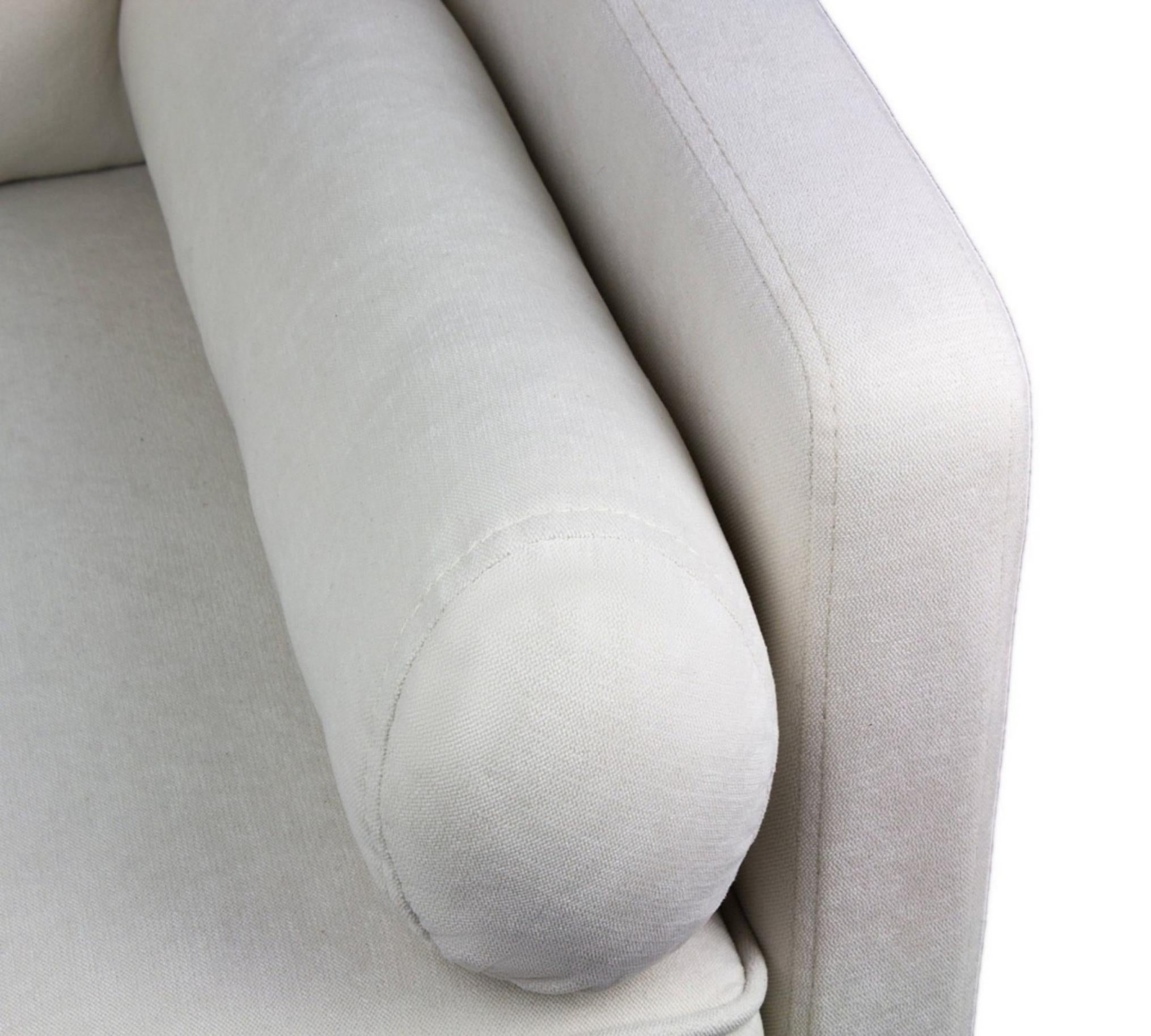 Linen Sofa Couch With 2 Pillows, Mid Century Modern Couches, 3 Seater  Couches For Bedroom Furniture, Home Office