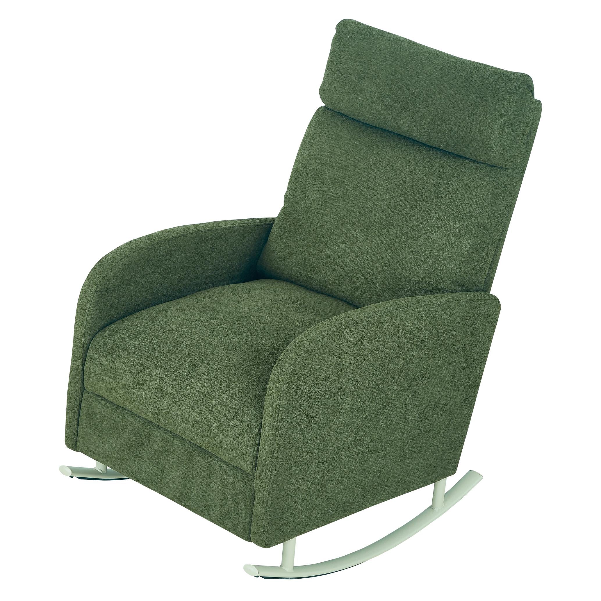 Nursery Rocking Accent Chair withSide pocket for Living Room Bedroom