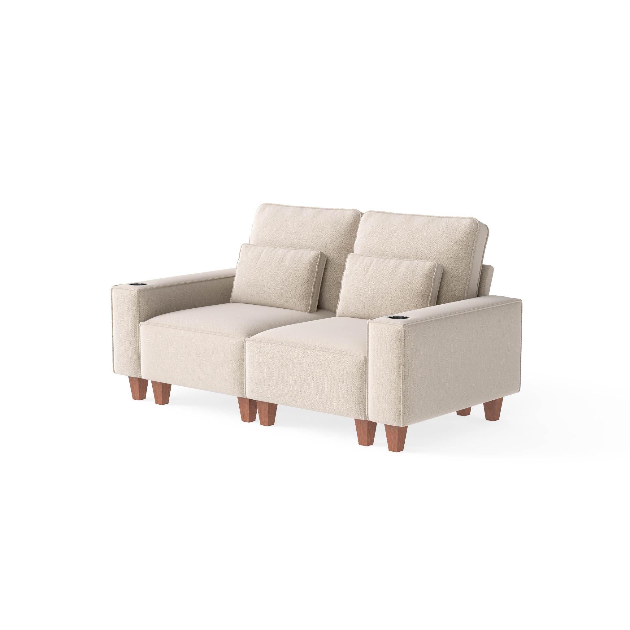 Sectional Sofa with Cup Holder for Living Room,Apartment,Bedroom
