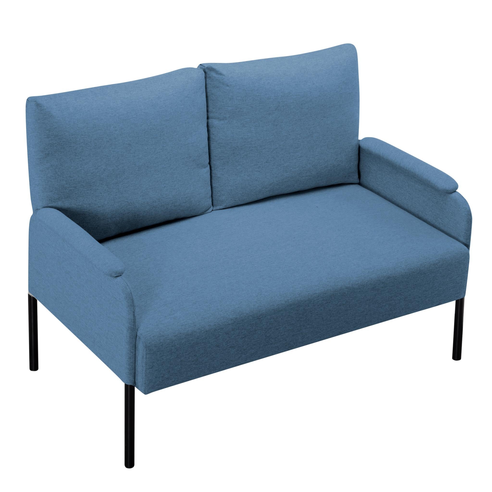 45.7” Metal Frame Loveseat Couch