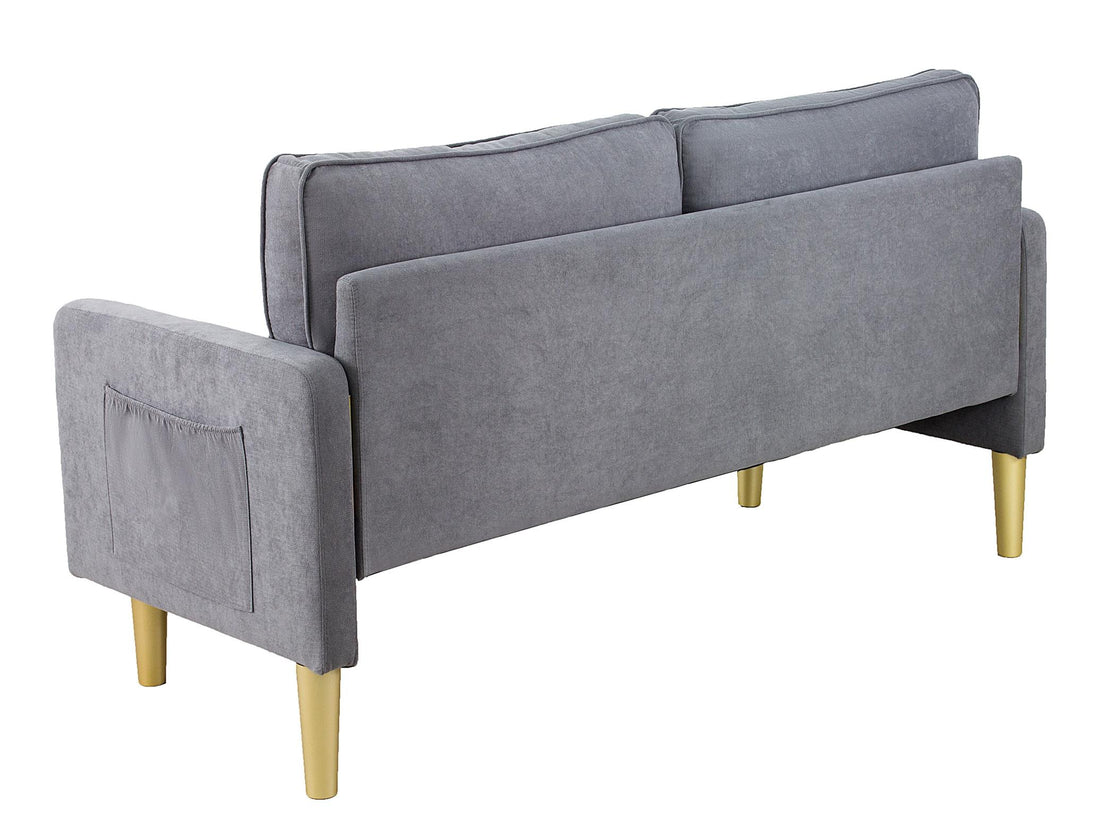 Linen Sofa Couch With 2 Pillows, Mid Century Modern Couches, 3 Seater  Couches For Bedroom Furniture, Home Office