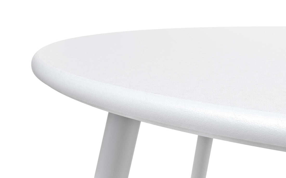 Mydepot SR Steel Patio Side Table, Weather Resistant Outdoor Round End Table
