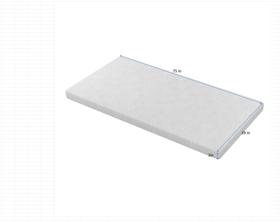 2/3/4 inch mattress with memory foam, bring you a comfortable sleep, suitable for many scenarios-Twin Size