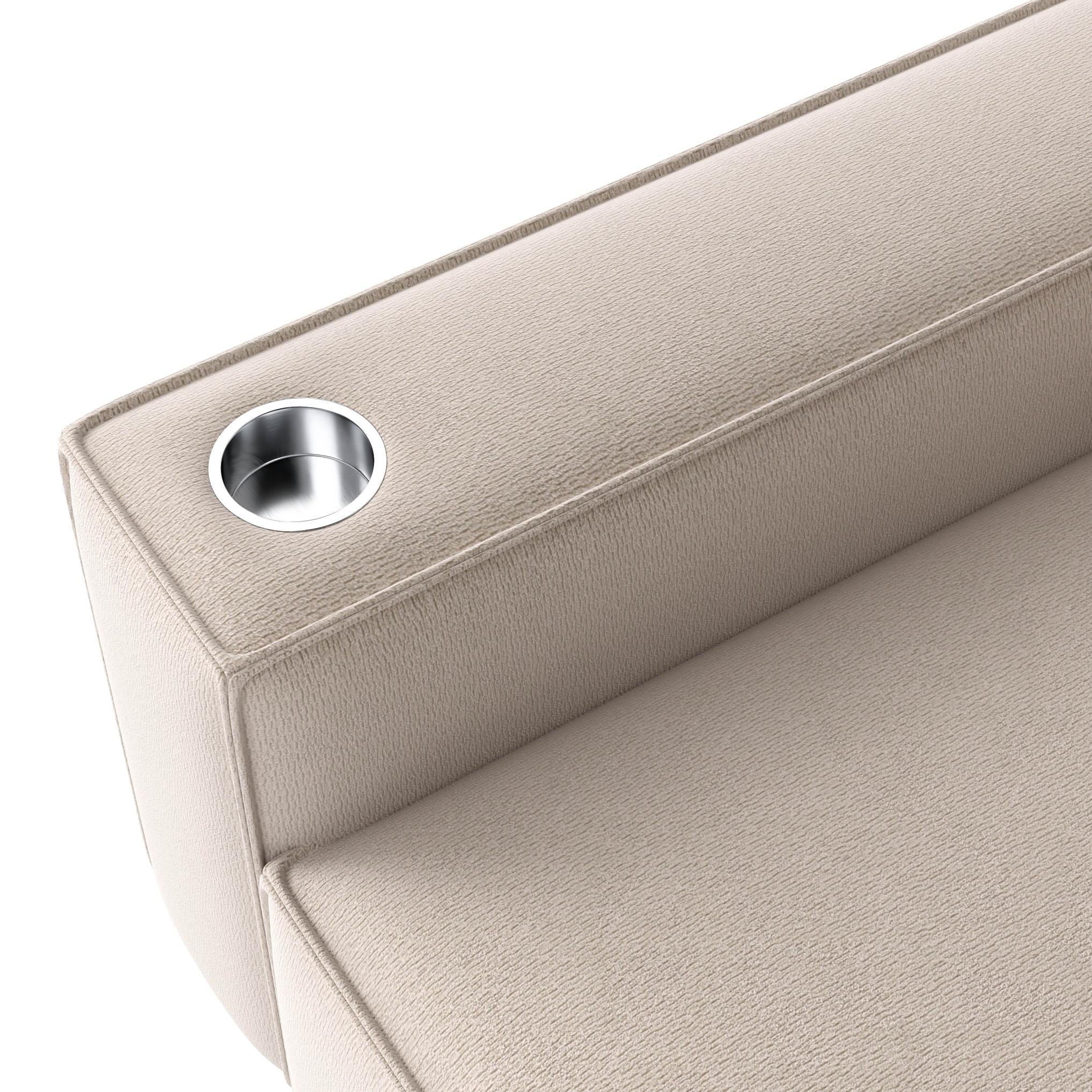 Sectional Sofa with Cup Holder for Living Room,Apartment,Bedroom