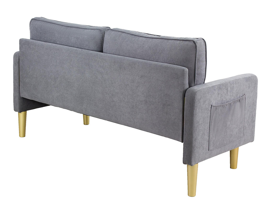 Linen Sofa Couch With 2 Pillows, Mid Century Modern Couches, 3 Seater  Couches For Bedroom Furniture, Home Office