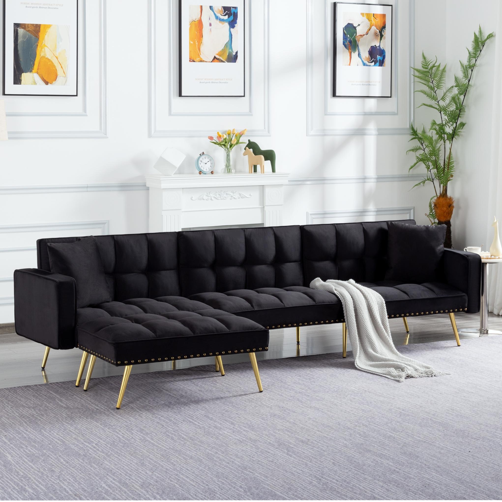 107” Sectional Sleeper Sofa bed
