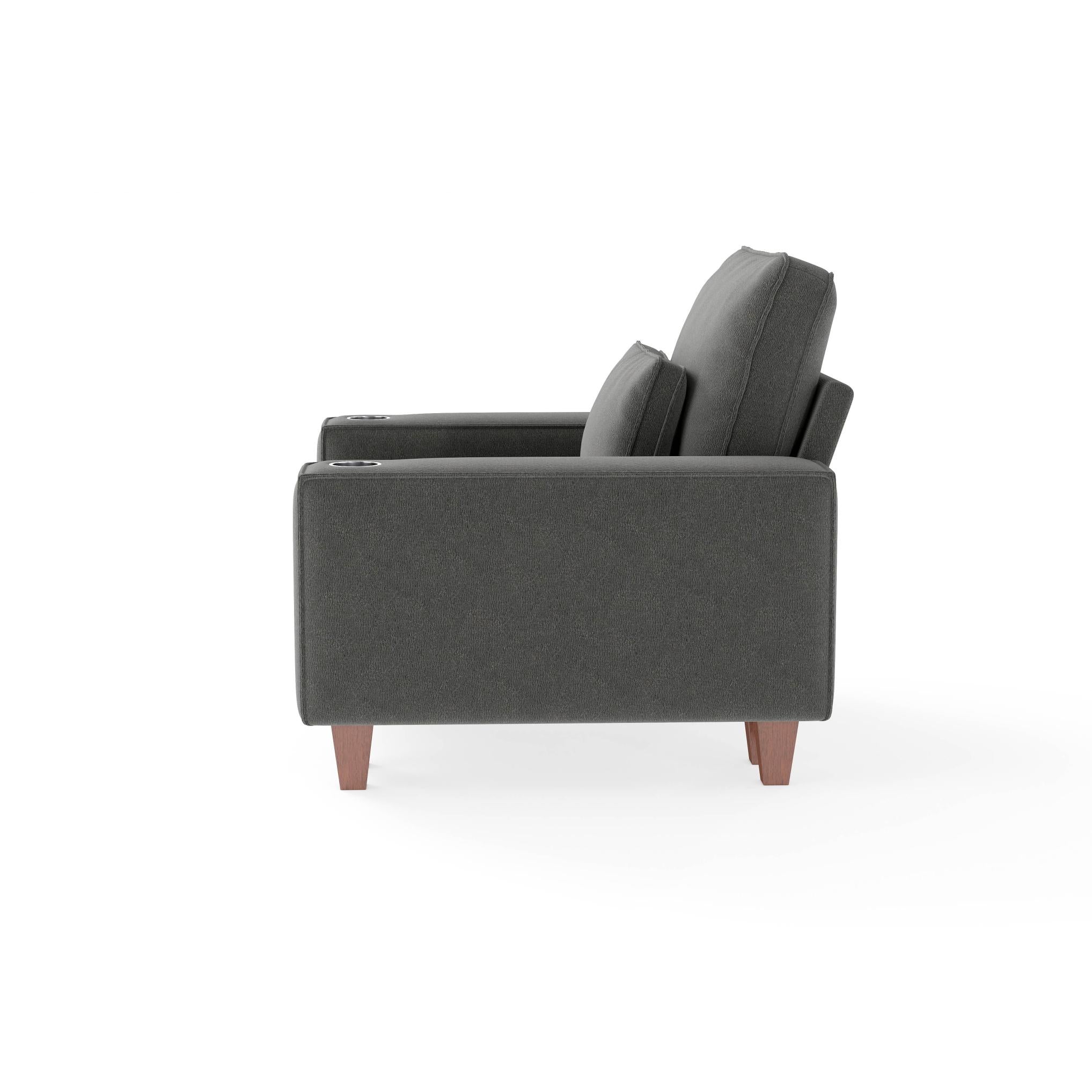 Sectional Sofa with Cup Holder for Living Room,Apartment,Bedroom