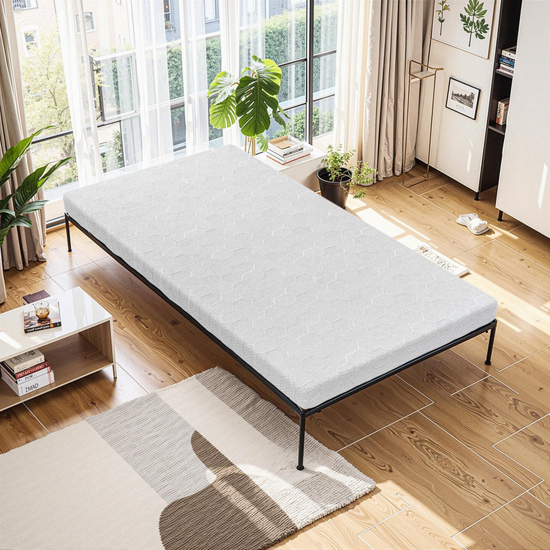 2/3/4 inch mattress with memory foam, bring you a comfortable sleep, suitable for many scenarios-Twin Size