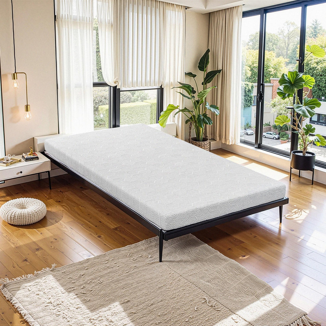 2/3/4 inch mattress with memory foam, bring you a comfortable sleep, suitable for many scenarios-Twin Size