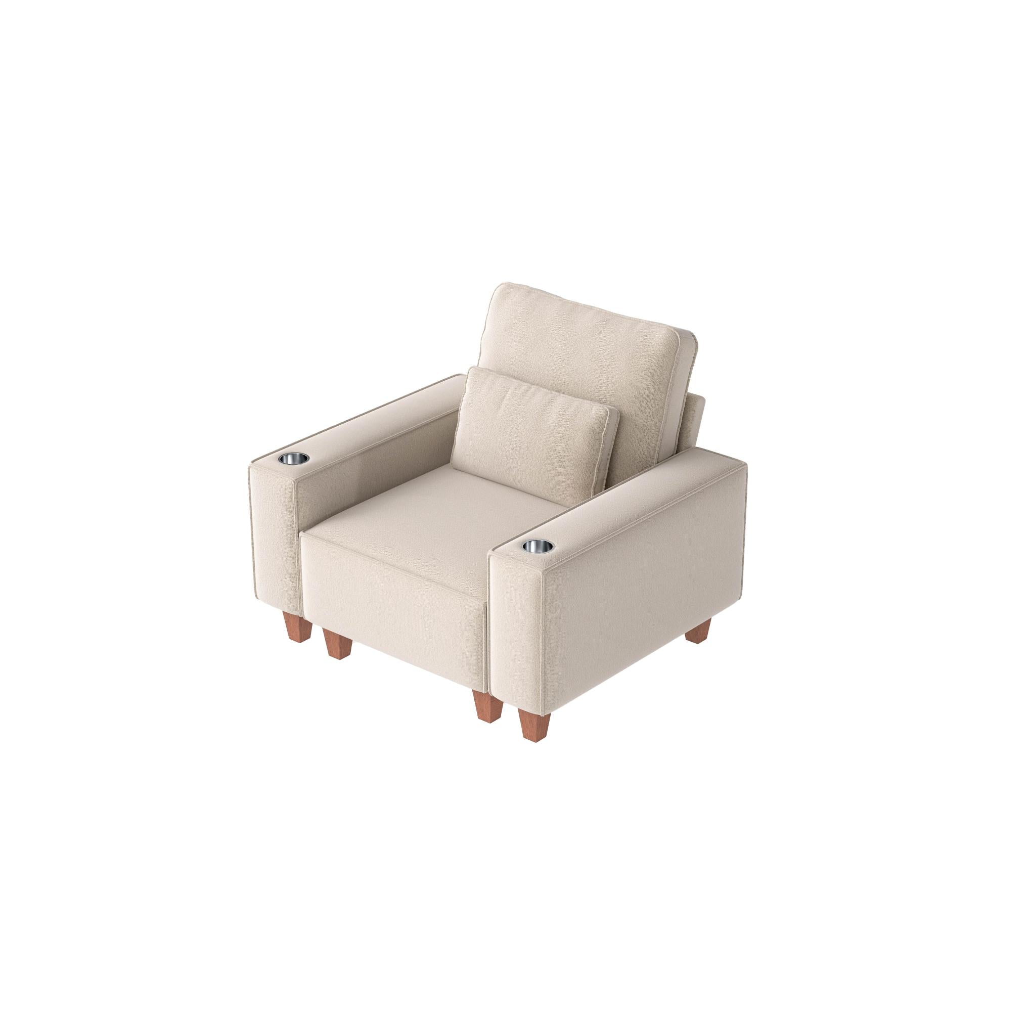Sectional Sofa with Cup Holder for Living Room,Apartment,Bedroom