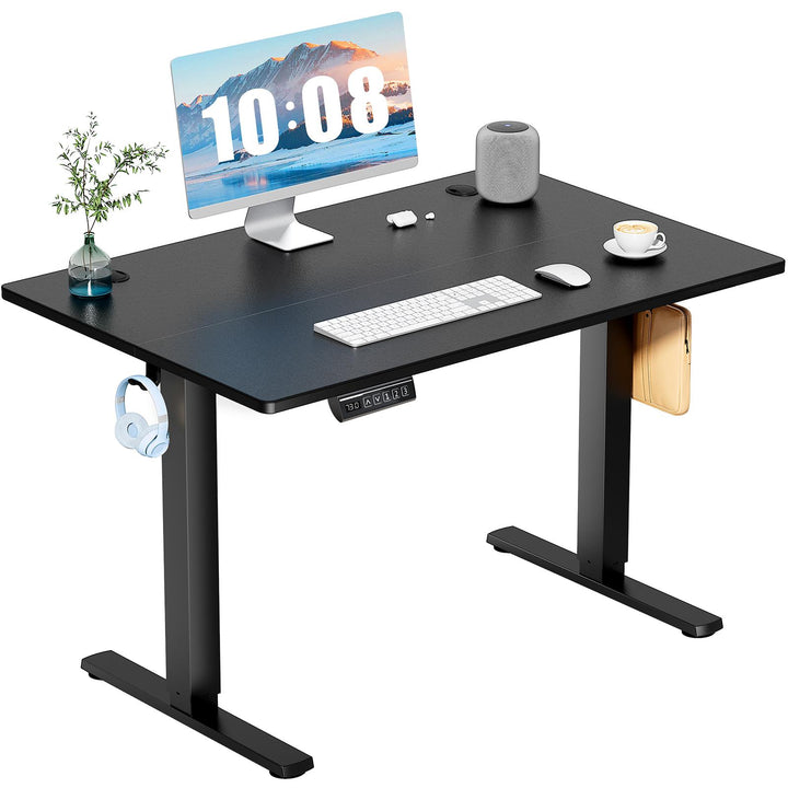 Ergonomic Height Adjustable Table with T-Shaped Metal Bracket Modern Computer Workstations