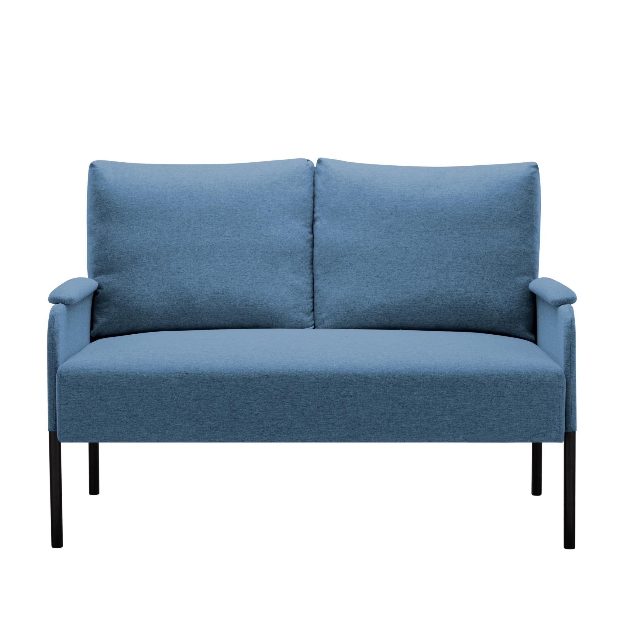 45.7” Metal Frame Loveseat Couch
