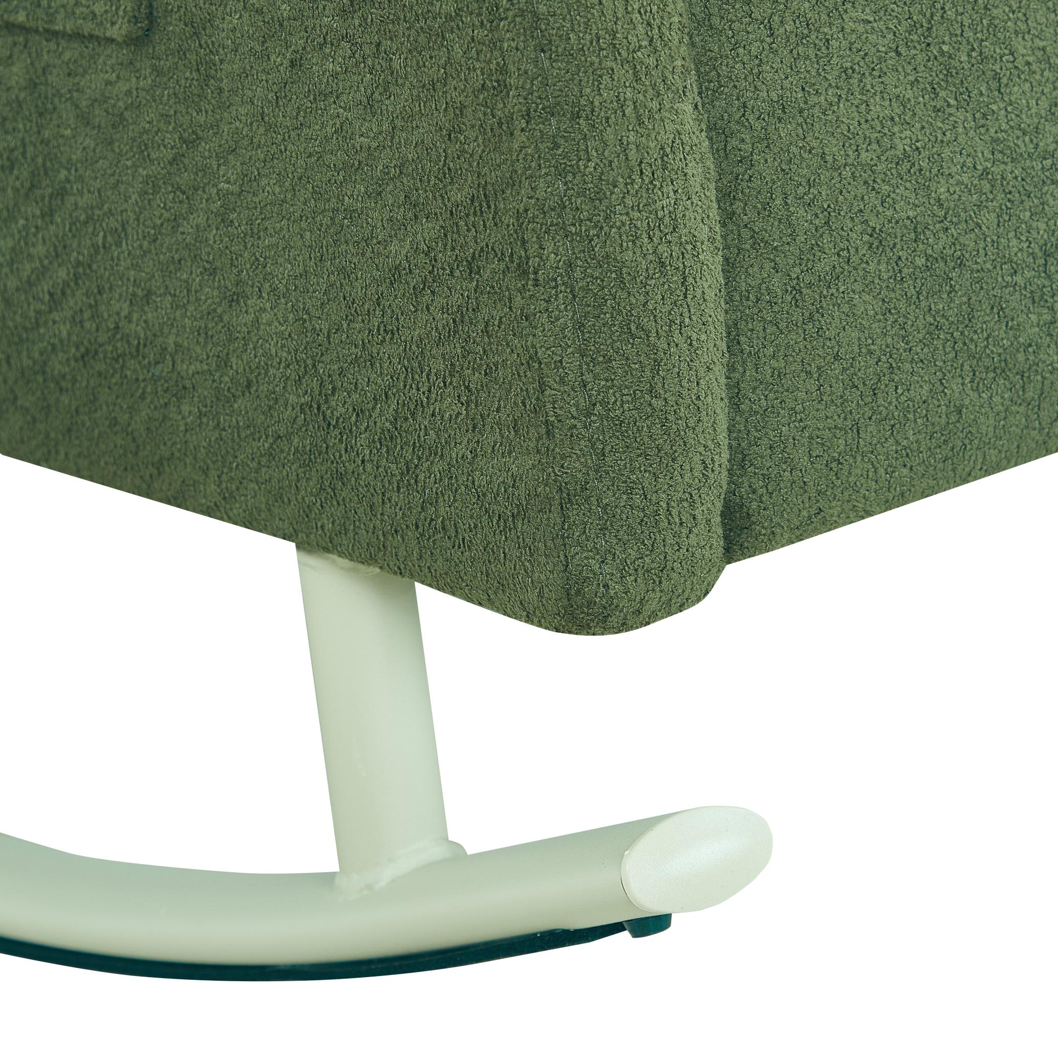 Nursery Rocking Accent Chair withSide pocket for Living Room Bedroom