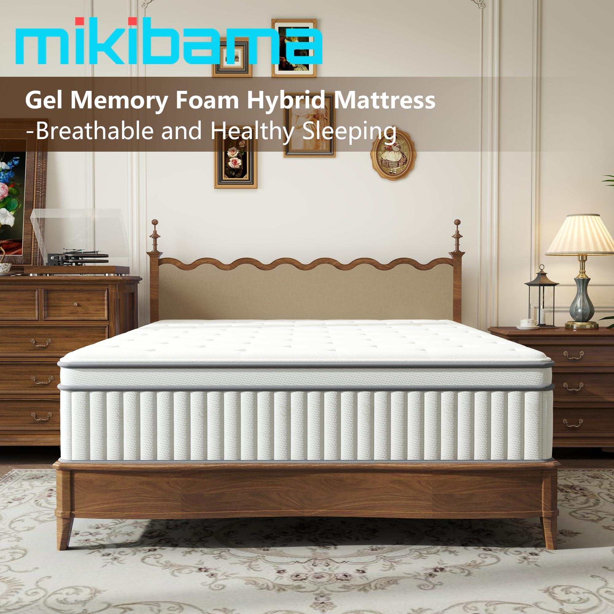 High Quality 10" Twin Diamond Innerspring Hybrid And Cooling Gel Memory Foam Mattress, Pressure Relief, And Motion Isolation