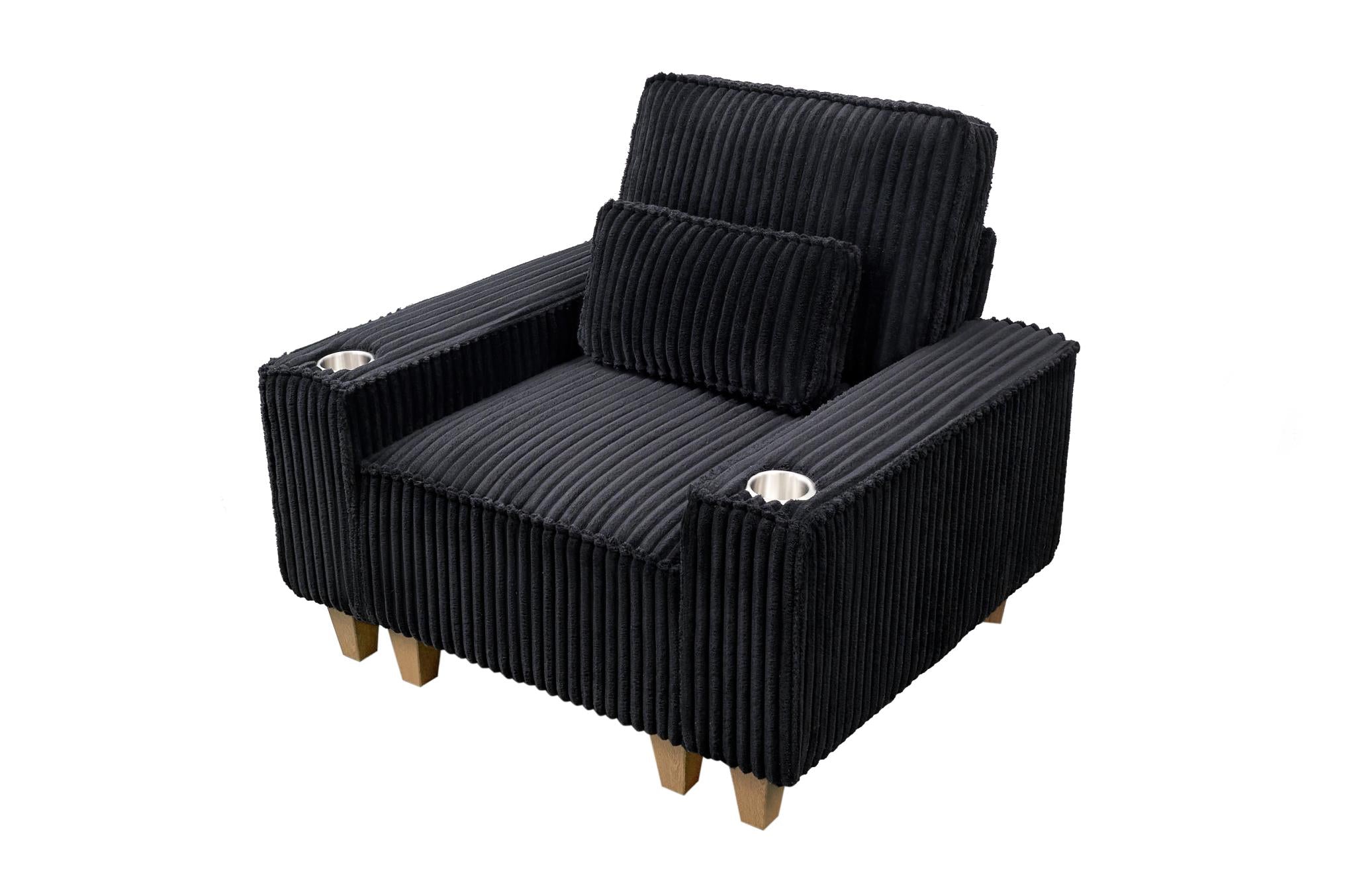 Corduroy Sectional Sofa with Cup Holder for Living Room（single sofa chair/2 Seater Loveseat/3 Seater sofa）