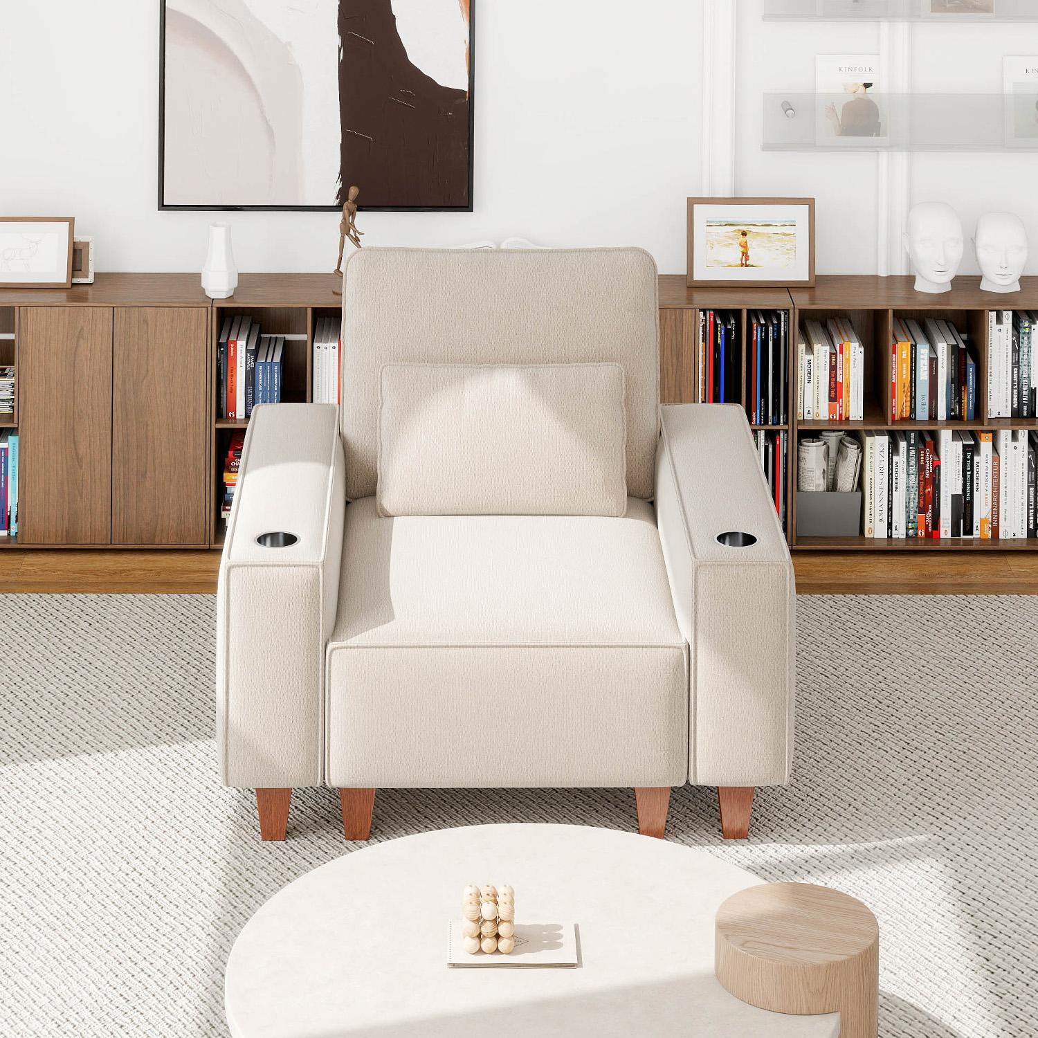 Sectional Sofa with Cup Holder for Living Room,Apartment,Bedroom
