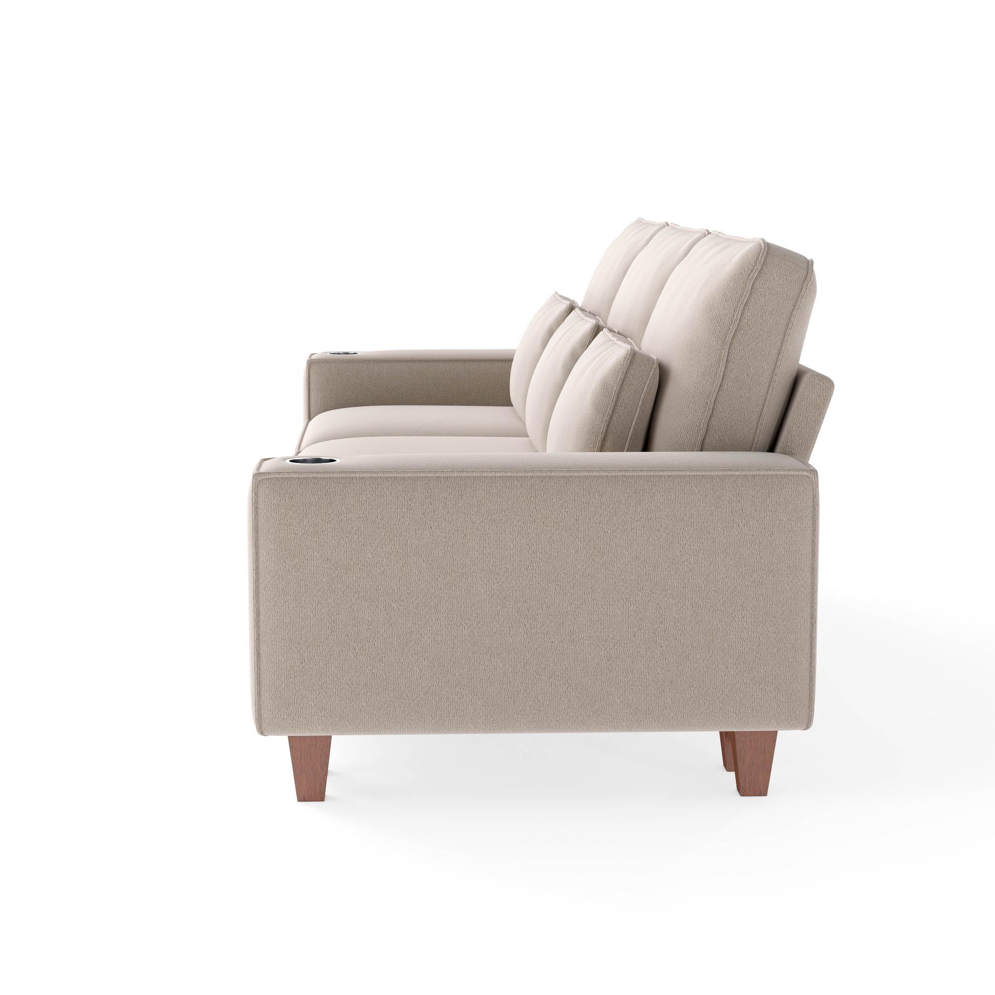 Sectional Sofa with Cup Holder for Living Room,Apartment,Bedroom