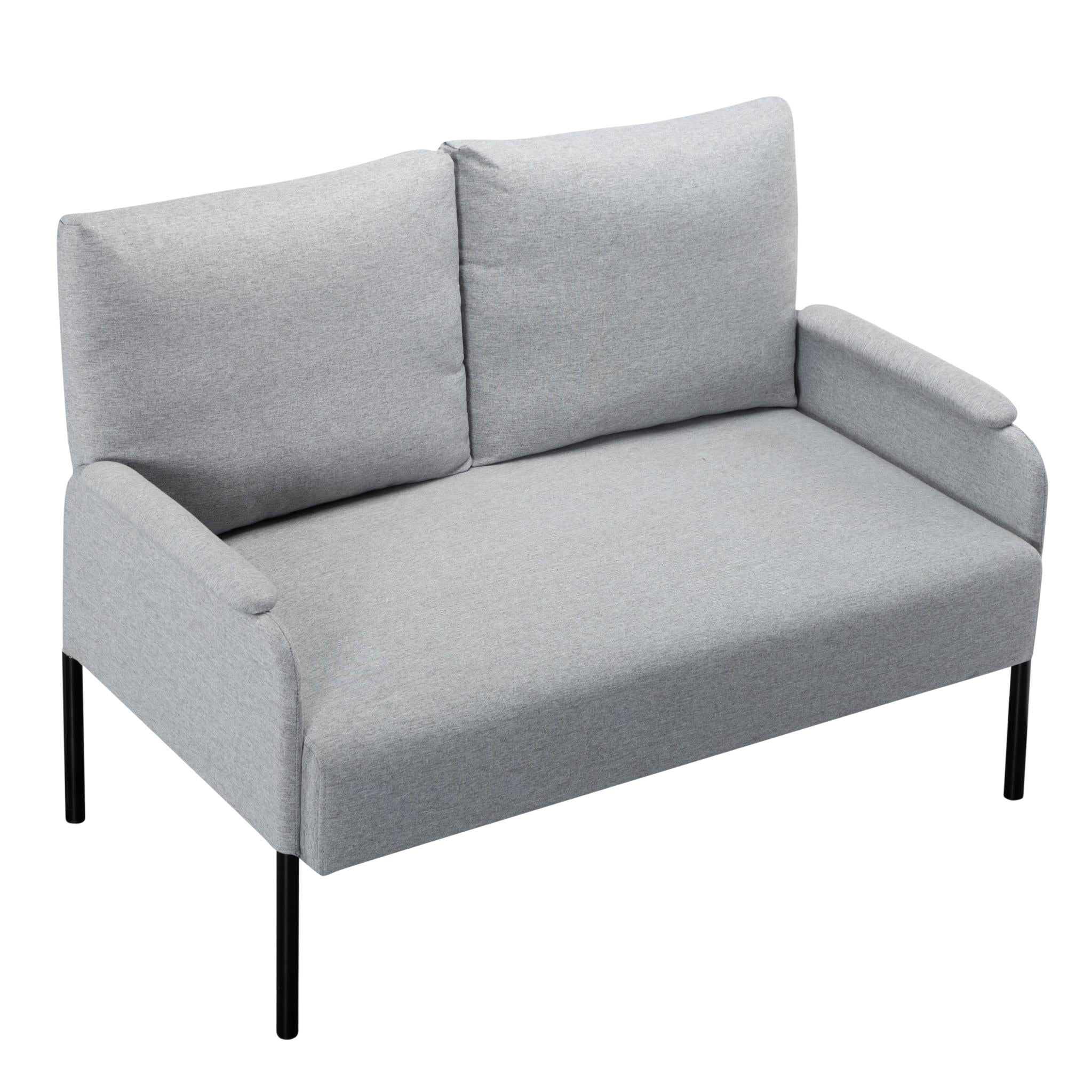 45.7” Metal Frame Loveseat Couch