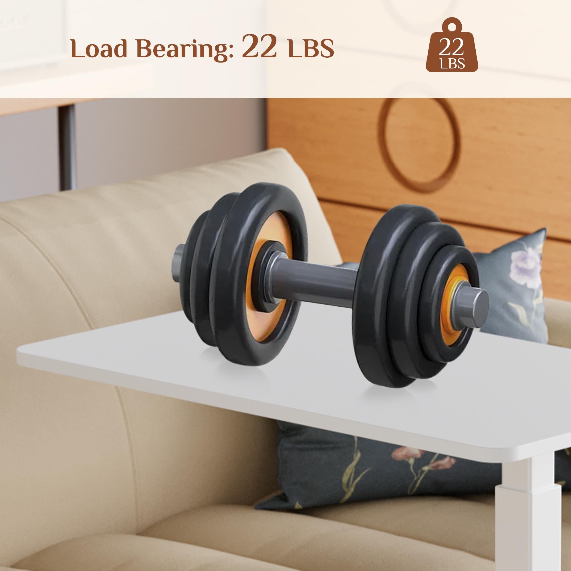Adjustable mobile bed table, computer desk, mobile standing table