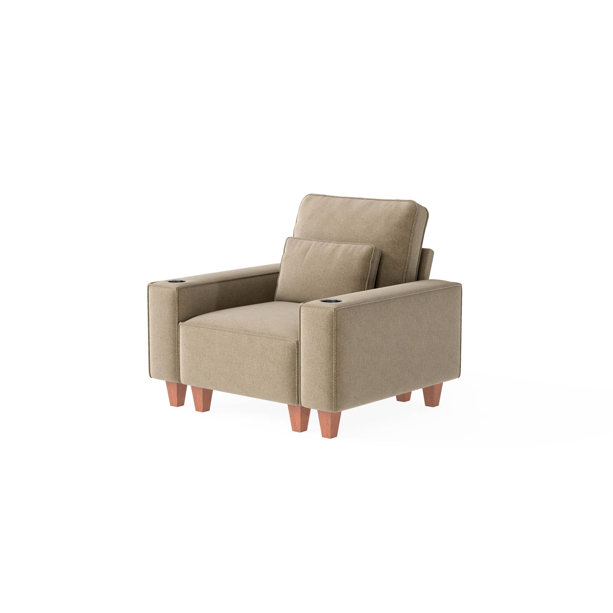 Sectional Sofa with Cup Holder for Living Room,Apartment,Bedroom