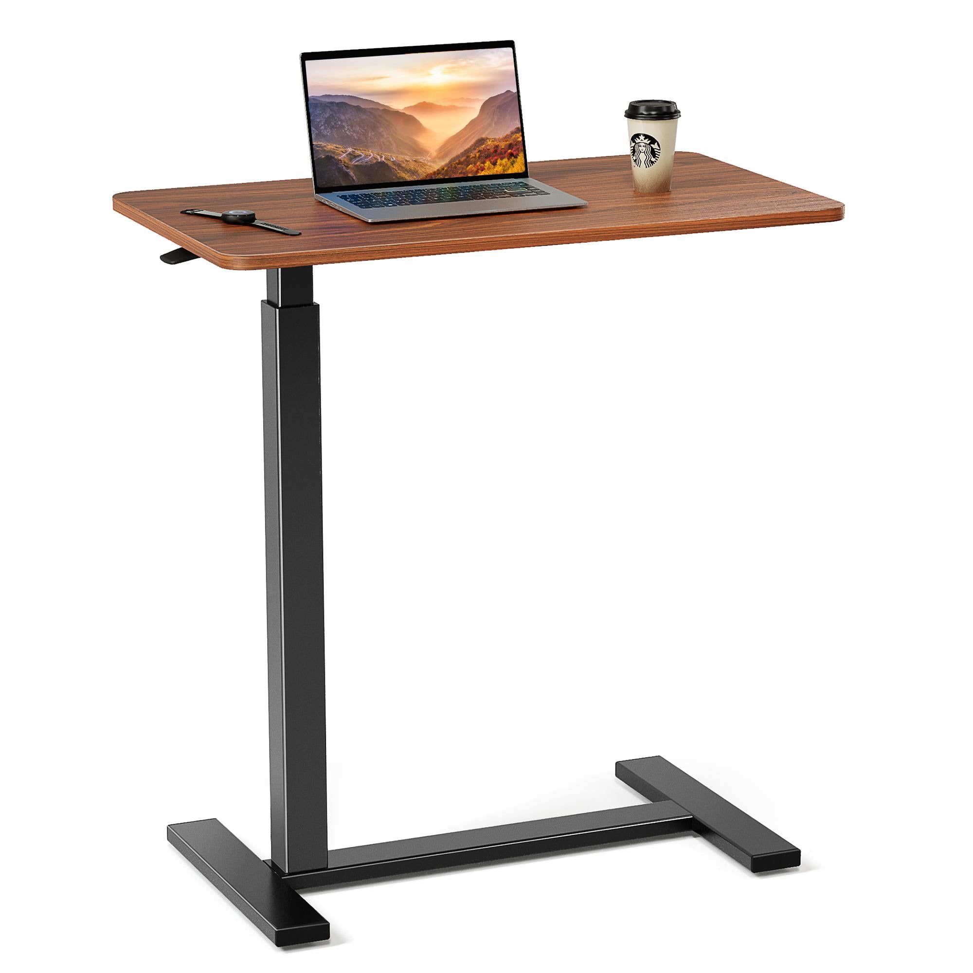 Adjustable mobile bed table, computer desk, mobile standing table