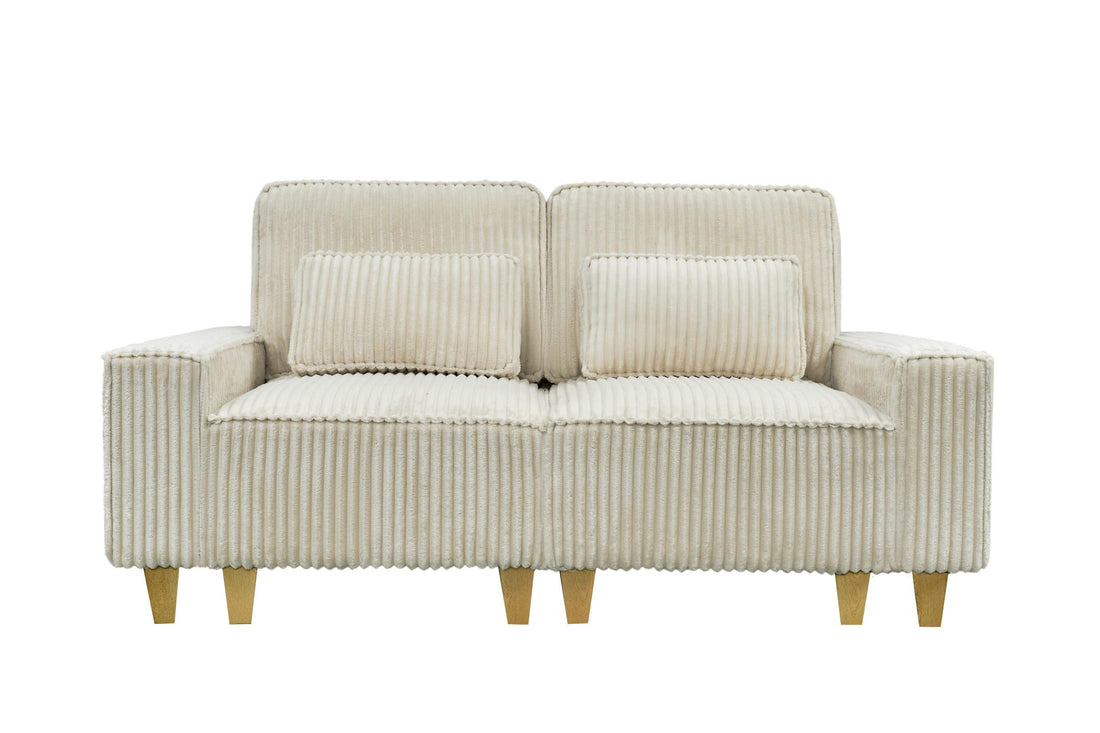 Corduroy Sectional Sofa with Cup Holder for Living Room（single sofa chair/2 Seater Loveseat/3 Seater sofa）