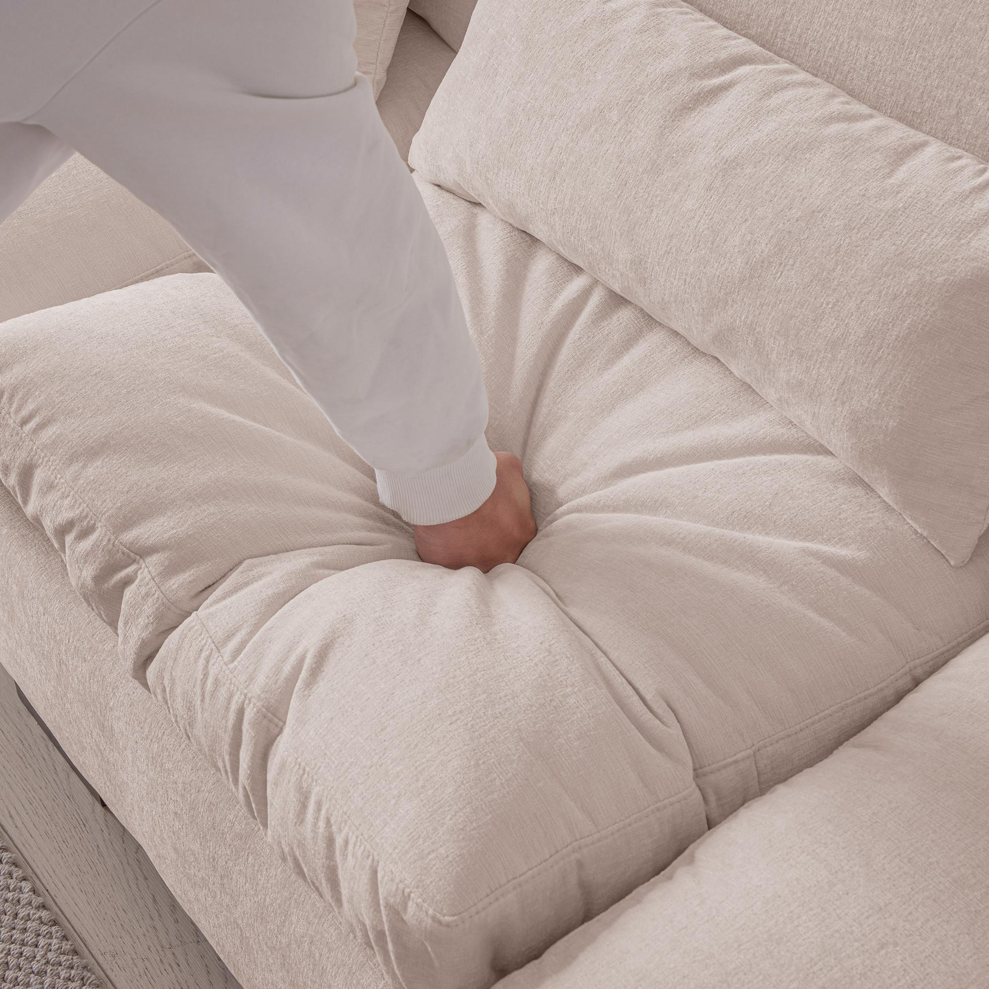 114.5"Modern L Shaped Chenille Sofa Couch Reversible Ottoman With Storage Removable and Washable Cushions Sofa With USB Ports & Cup Holder For Living