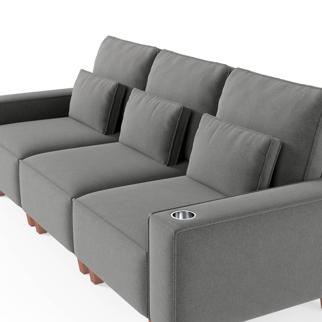 Sectional Sofa with Cup Holder for Living Room,Apartment,Bedroom