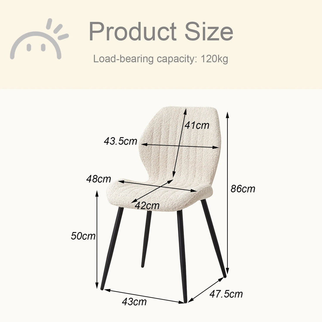 EGOONM Set of 2/4/6 Upholstered Padded Dining Chairs Linen Fabric Kitchen Chairs Metal Legs for Restaurant Cafe Home Room