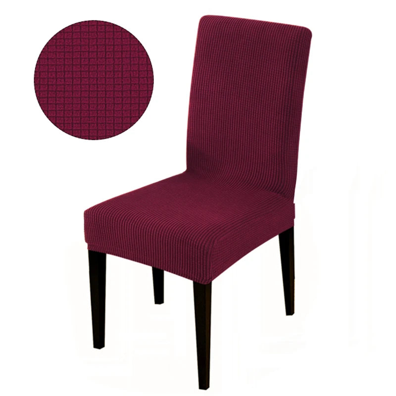 Durable Elastic Fabric Cover For Dining Chairs,Jacquard Chair Cover,Chairs Covers Stretch For Kitchens Home Living Room Decor