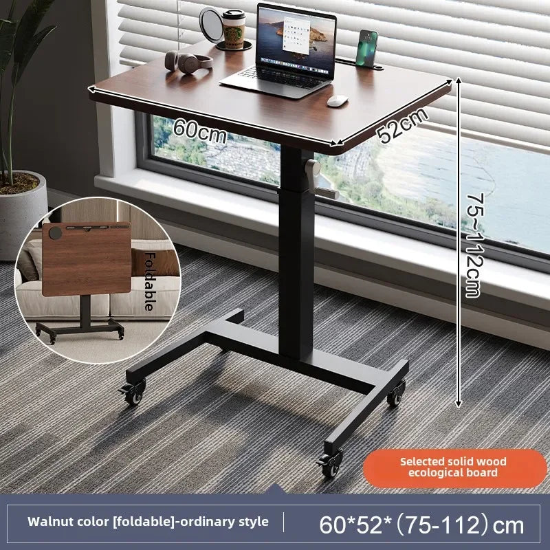 Height Adjustable Computer Desk Mobile Small Desk for Live Streaming Home Study Office Desk Standing Workstation desks