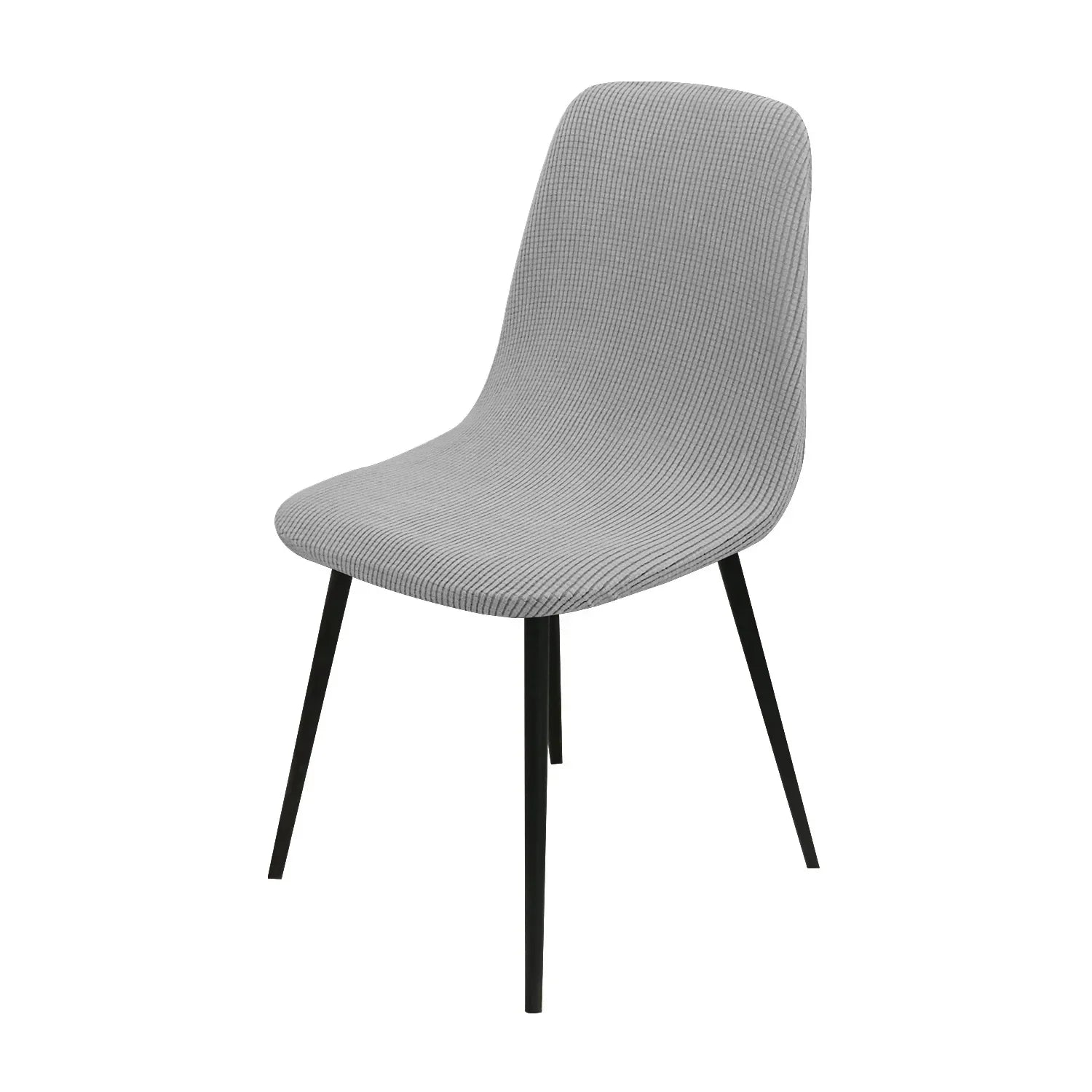 Jacquard Scandinavian Chair Cover Adjustable Round Back Seat Stool Chairs Cover for Dining Room Bar Shell Chairs 1/2/4/6 Pcs
