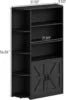 Wholesale Black Bookcase Corner Bookshelf With Shelves Cabinet Doors Adjustable Shelf For Living Room Office