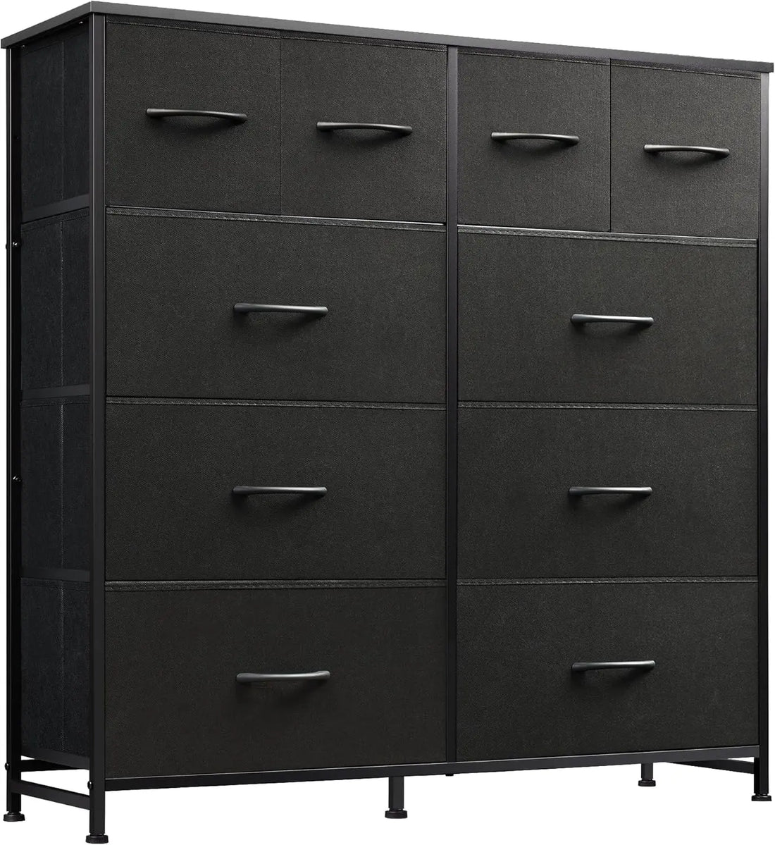 WLIVE White 10-Drawer Fabric Dresser Tall Storage Organizer Unit For Bedroom Living Room Closet Hallway