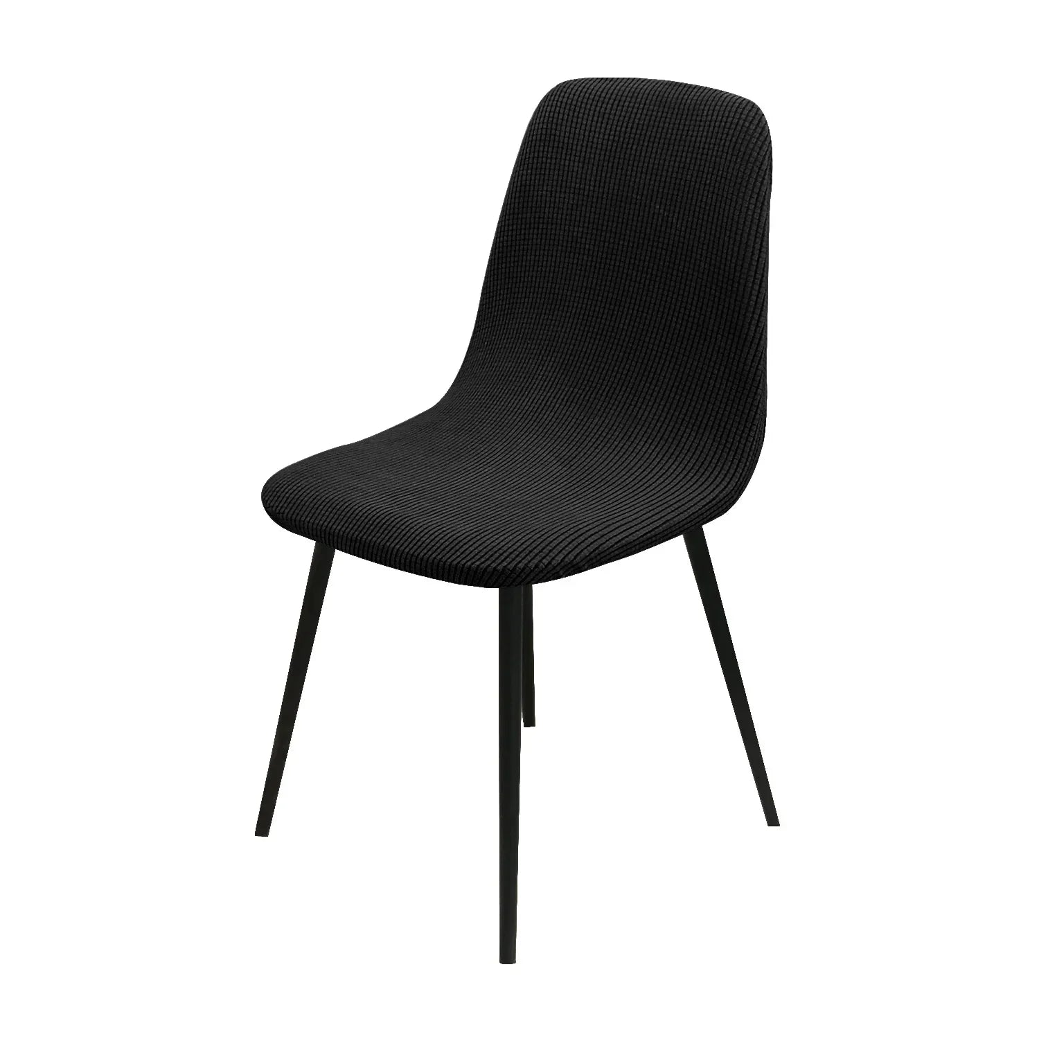 Jacquard Scandinavian Chair Cover Adjustable Round Back Seat Stool Chairs Cover for Dining Room Bar Shell Chairs 1/2/4/6 Pcs
