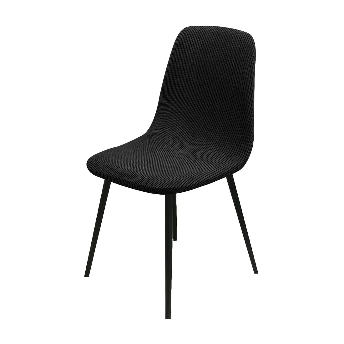 Jacquard Scandinavian Chair Cover Adjustable Round Back Seat Stool Chairs Cover for Dining Room Bar Shell Chairs 1/2/4/6 Pcs