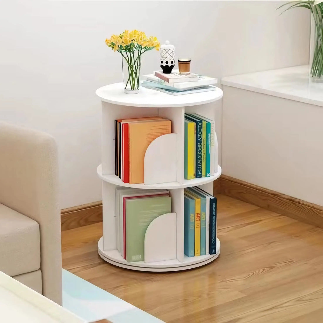 Wooden Bookcase Storage Cabinet Bookcases Bookshelves Rotating Corner Bookshelf Libreria Bambini Libreria Library Furniture