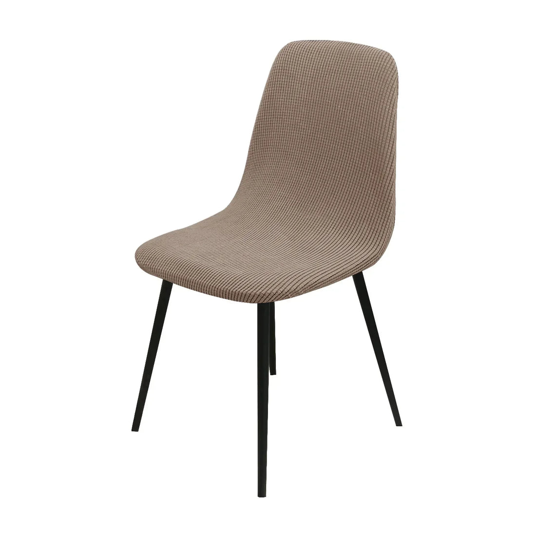 Jacquard Scandinavian Chair Cover Adjustable Round Back Seat Stool Chairs Cover for Dining Room Bar Shell Chairs 1/2/4/6 Pcs