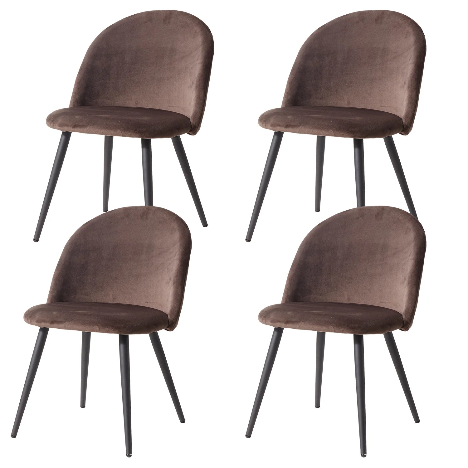 A Set of 4 Kitchen Nordic Dining Chairs Bedroom Velvet Dresser Party Modern Luxury Dining Chairs Design Unique Home Furniture