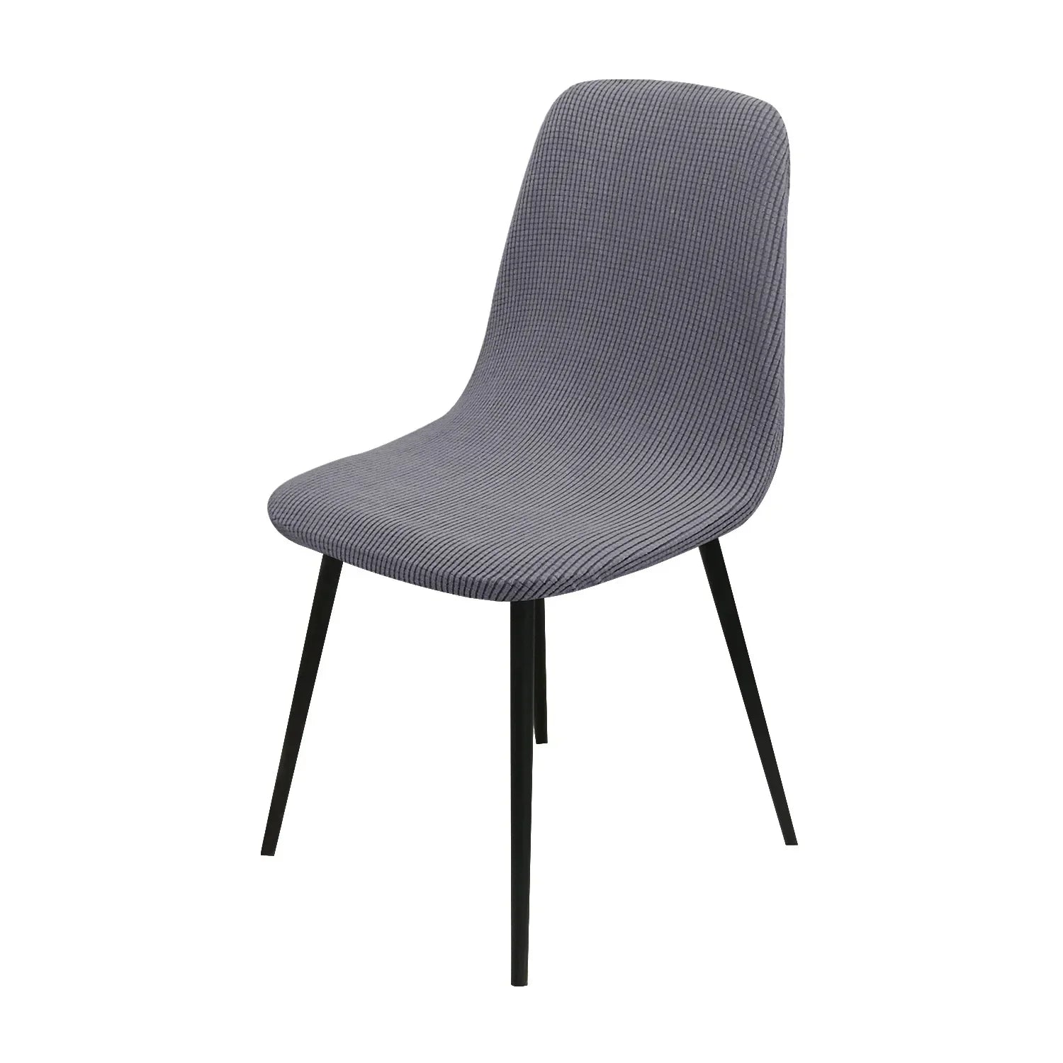 Jacquard Scandinavian Chair Cover Adjustable Round Back Seat Stool Chairs Cover for Dining Room Bar Shell Chairs 1/2/4/6 Pcs