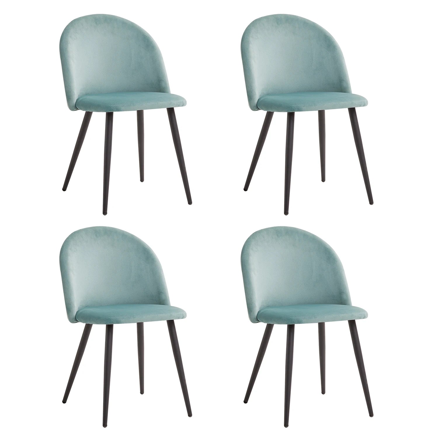 A Set of 4 Kitchen Nordic Dining Chairs Bedroom Velvet Dresser Party Modern Luxury Dining Chairs Design Unique Home Furniture