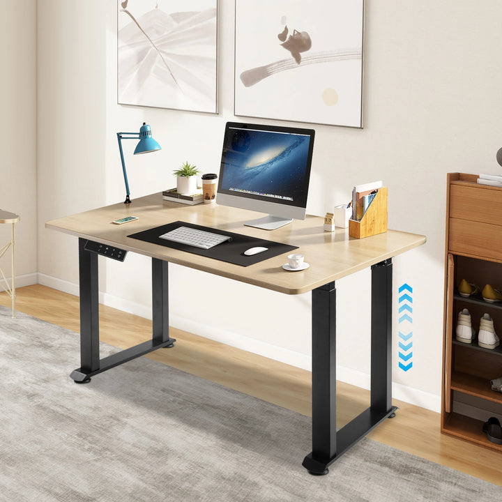 4-Leg Standing Desk Frame, Desk Frame, Dual Motor Adjustable Desk Rack Frame (37.4-62.99in) with LED Screen Bearing 220.46lbs