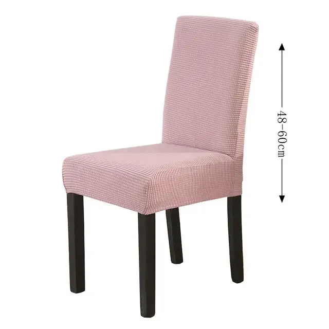 Spandex Dining Room Chairs Cover Jacquard Waterproof Cover For Chairs Washable Parsons Adjustable Seat Covers 2 4 6Set