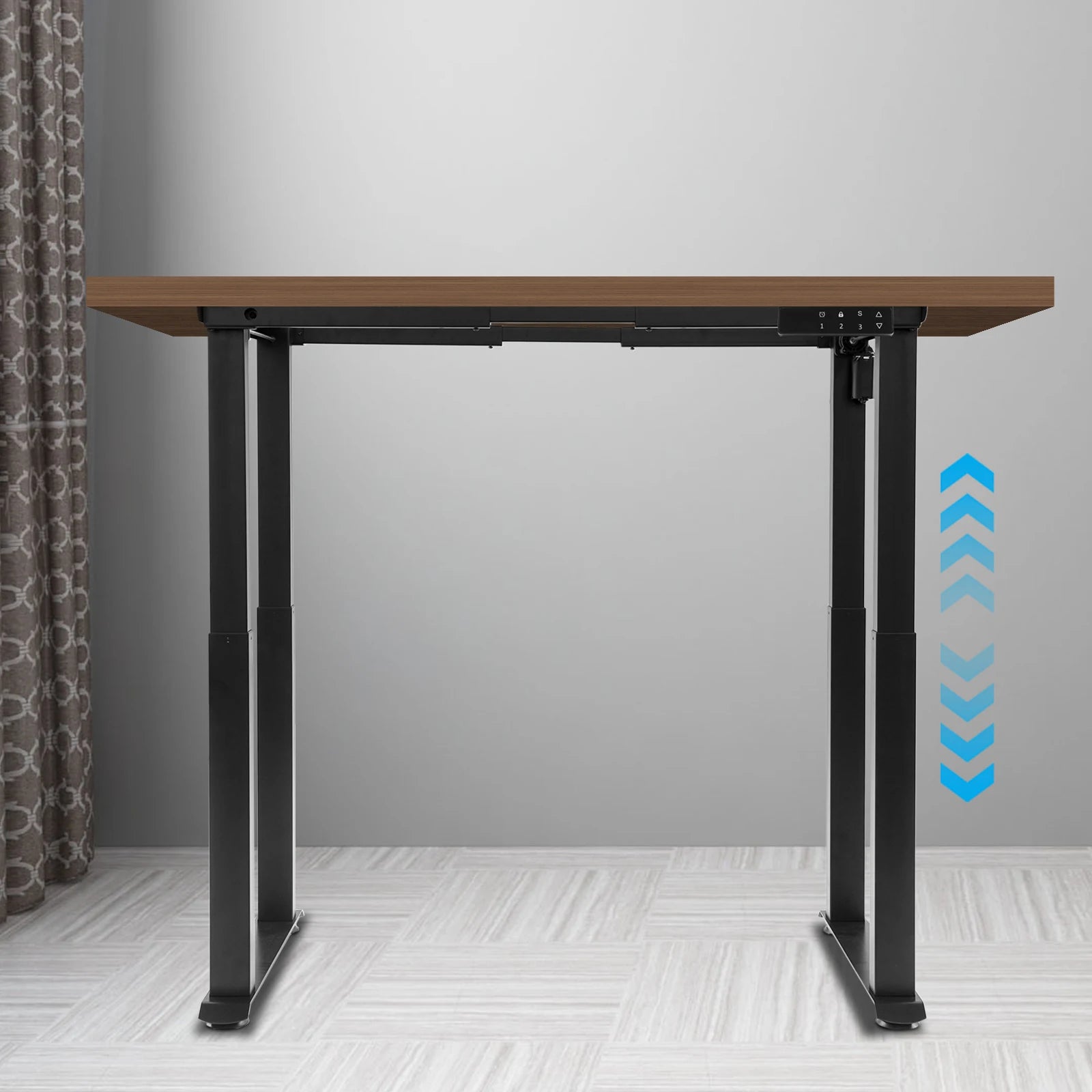 4-Leg Standing Desk Frame, Desk Frame, Dual Motor Adjustable Desk Rack Frame (37.4-62.99in) with LED Screen Bearing 220.46lbs