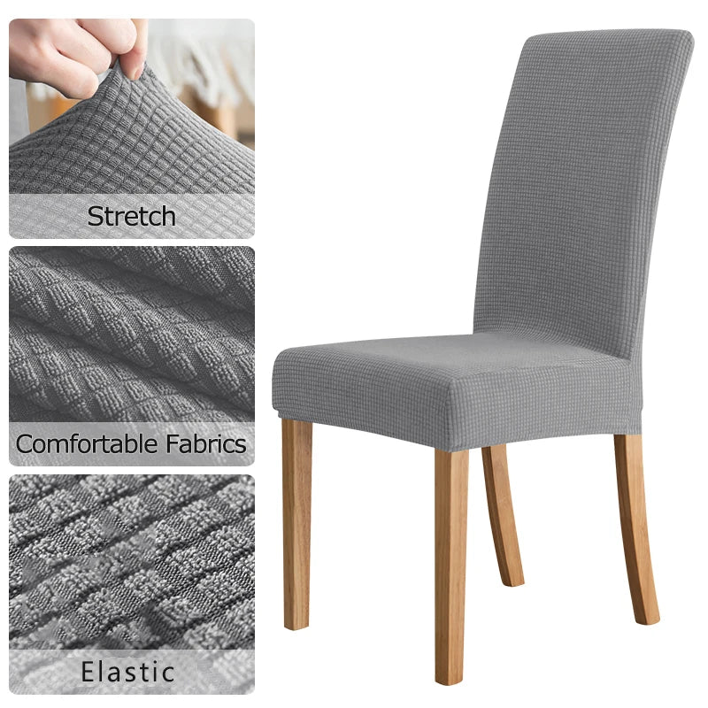 Durable Elastic Fabric Cover For Dining Chairs,Jacquard Chair Cover,Chairs Covers Stretch For Kitchens Home Living Room Decor