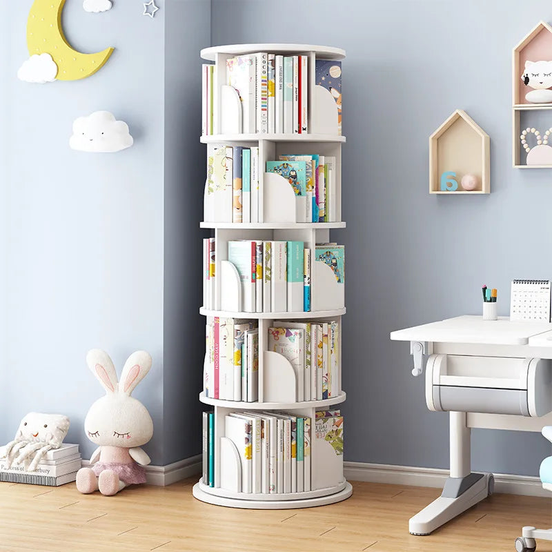 Wooden Bookcase Storage Cabinet Bookcases Bookshelves Rotating Corner Bookshelf Libreria Bambini Libreria Library Furniture