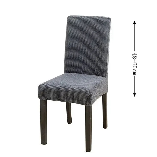 Spandex Dining Room Chairs Cover Jacquard Waterproof Cover For Chairs Washable Parsons Adjustable Seat Covers 2 4 6Set