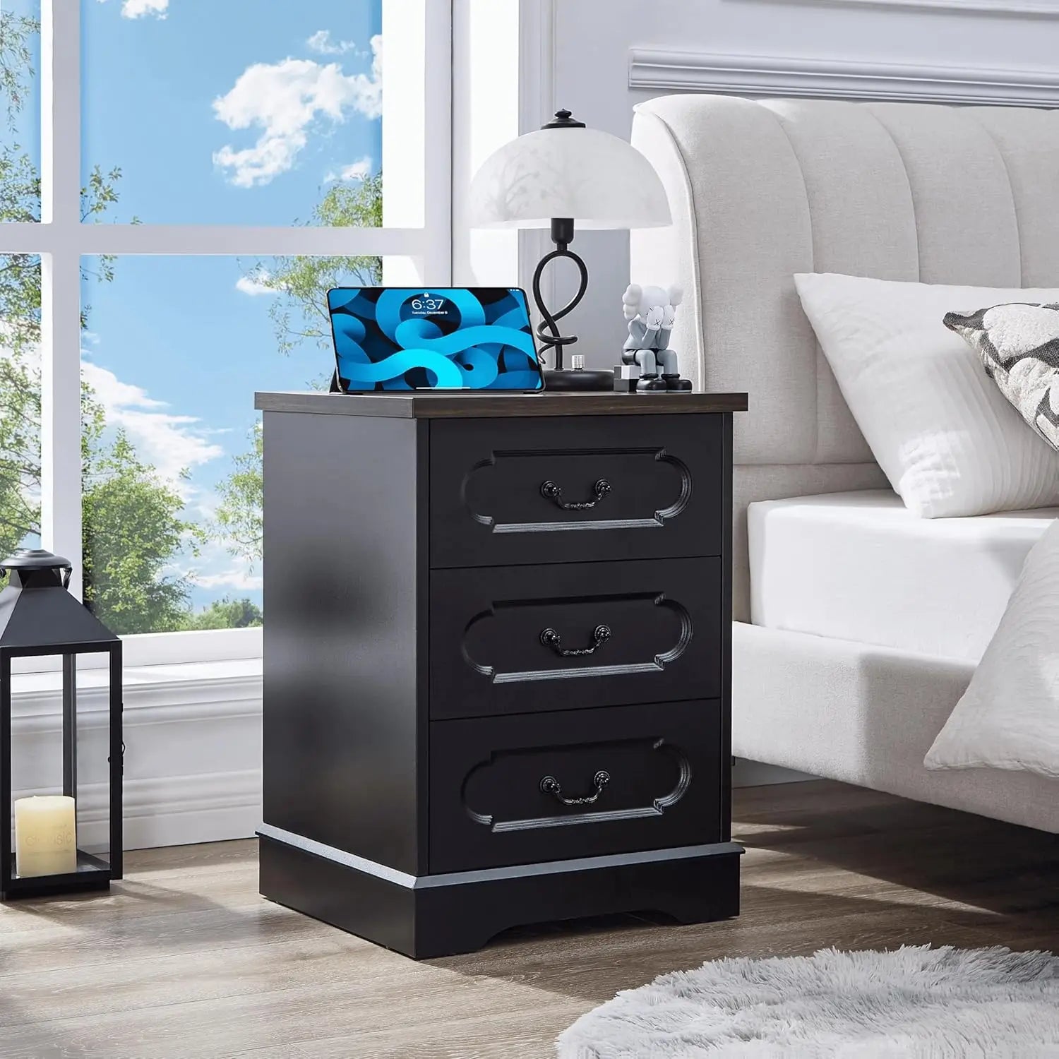 Dresser for Bedroom Farmhouse Cherry Wood Chest of Drawers for Bedroom Dresser, Rustic Wide Drawers Dressers