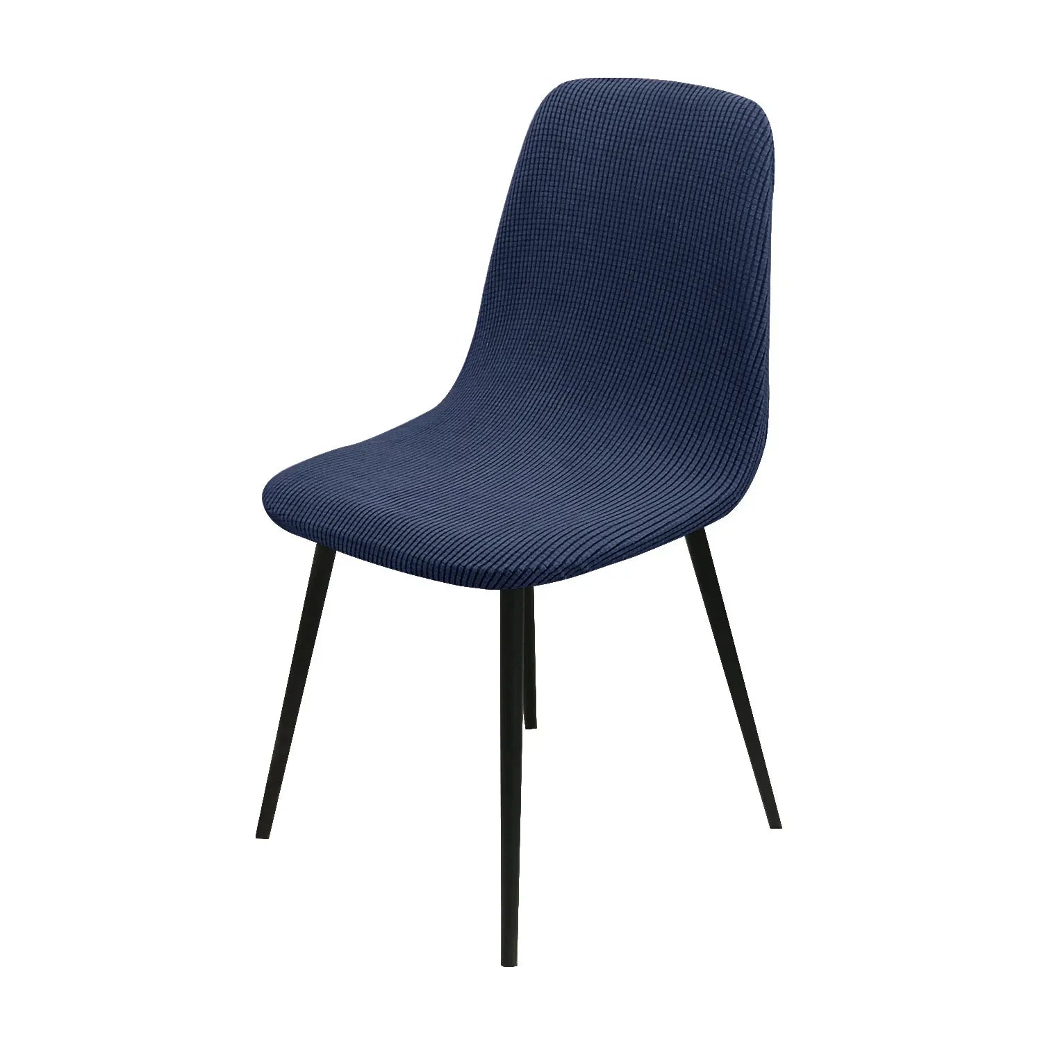 Jacquard Scandinavian Chair Cover Adjustable Round Back Seat Stool Chairs Cover for Dining Room Bar Shell Chairs 1/2/4/6 Pcs